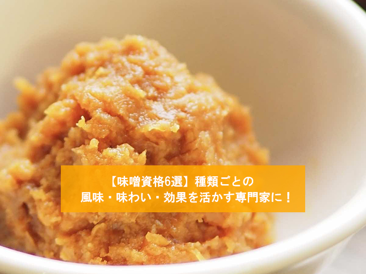 【味噌資格6選】種類ごとの風味・味わい・効果を活かす専門家に！